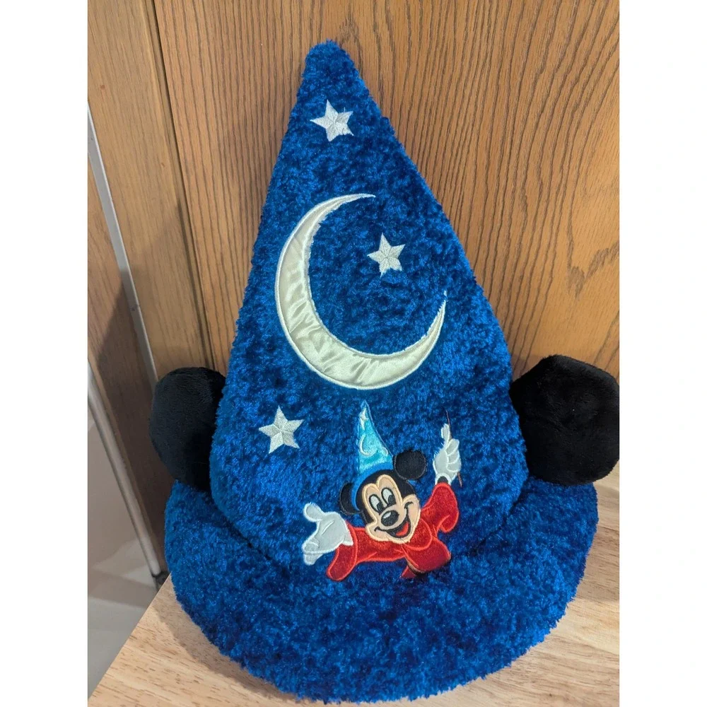Disney Parks Sorcerer Mickey Mouse Fantasia Wizard Hat Mickey Ears Blue Youth